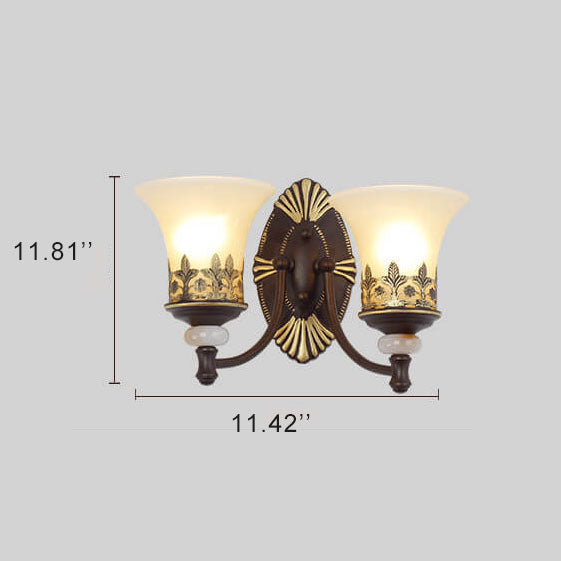 Retro Style 2-Light Cup Shade Wall Sconce