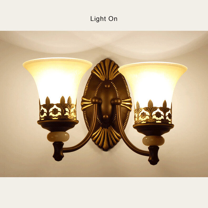 Retro Style 2-Light Cup Shade Wall Sconce