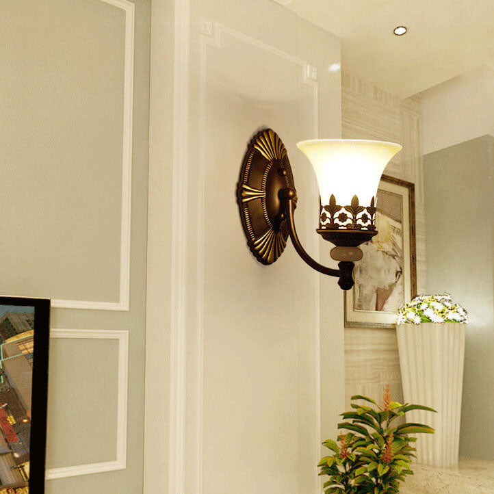 Retro Style 2-Light Cup Shade Wall Sconce
