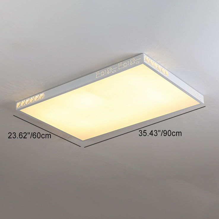 سقف معاصر مربع الشكل من الحديد الأكريليكي بتصميم اسكندنافي مع إضاءة LED لغرفة المعيشة