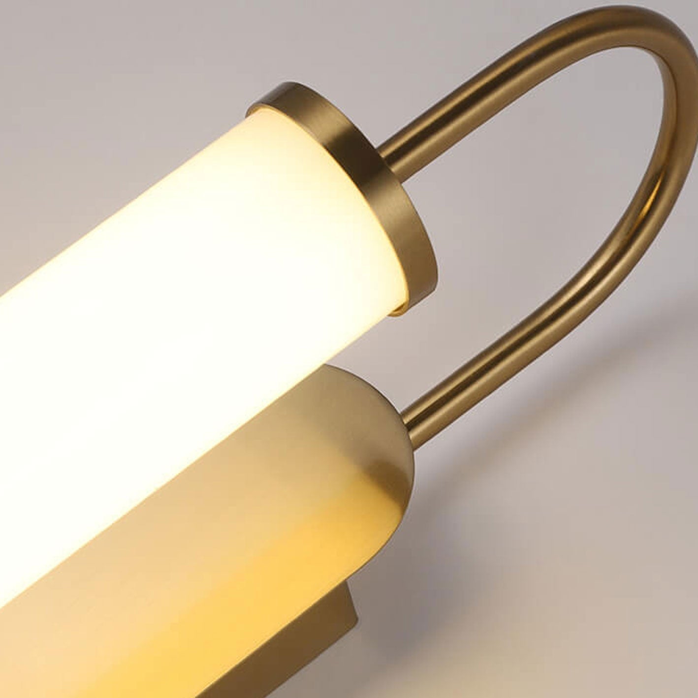 Modern Light Luxury Column Curved Arm LED Wall Sconce Lamp