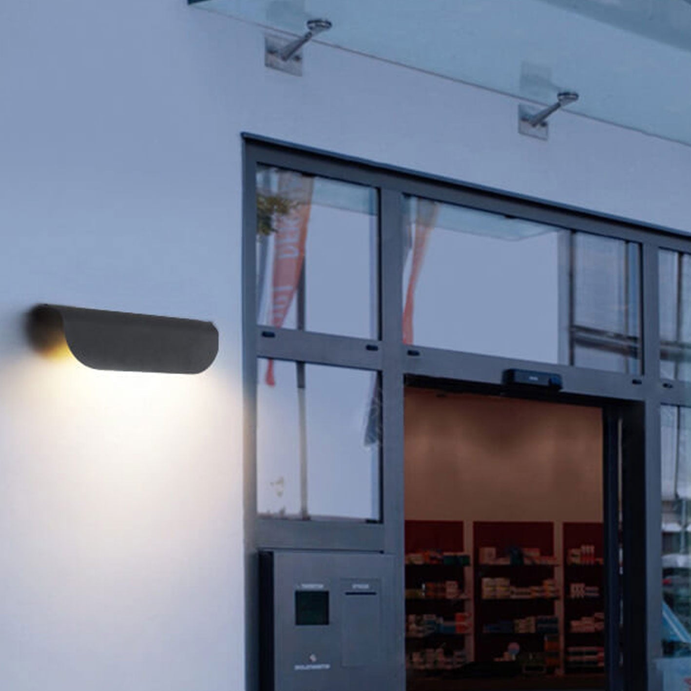 Modern Outdoor Curved Waterproof LED Garden Wall Sconce Lamp