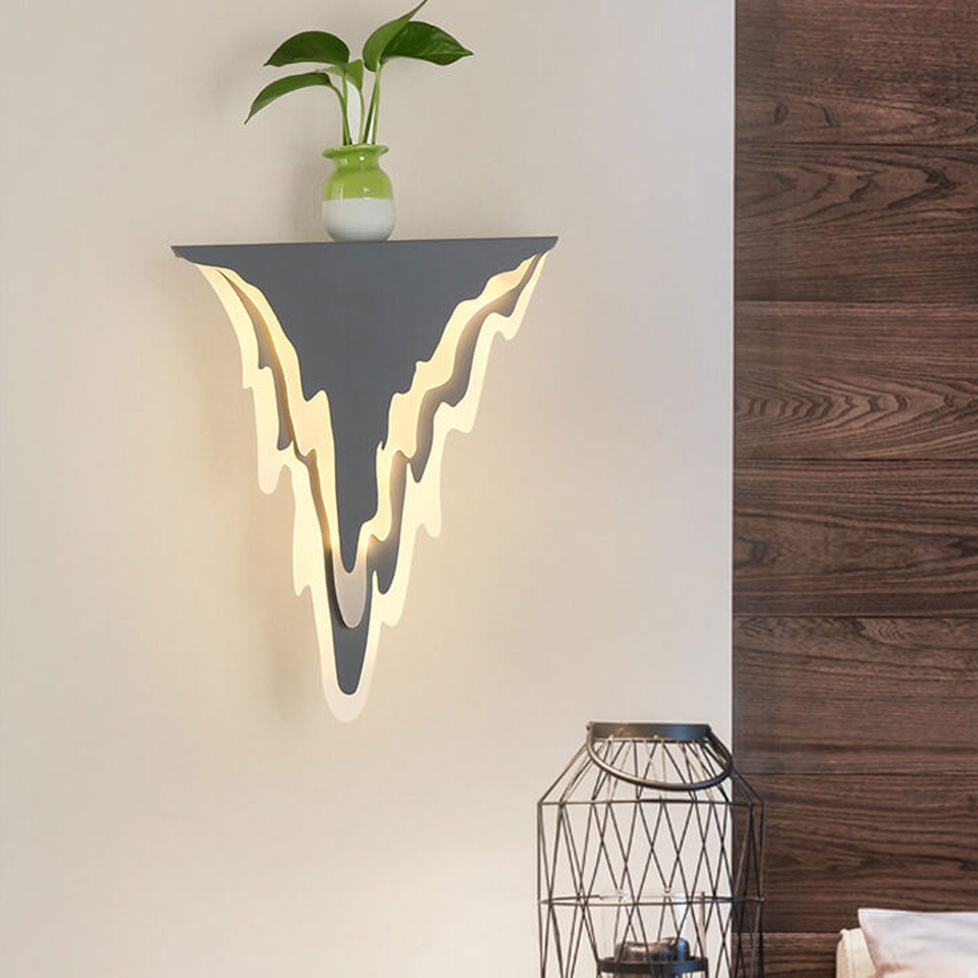 Nordic Iron Art Acrylic Irregular Shape Indoor Wall Sconce Lamp