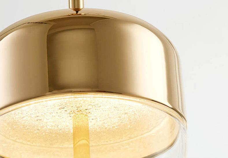 Modern Teardrop Glass 1-Light Minimalist LED Pendant Light