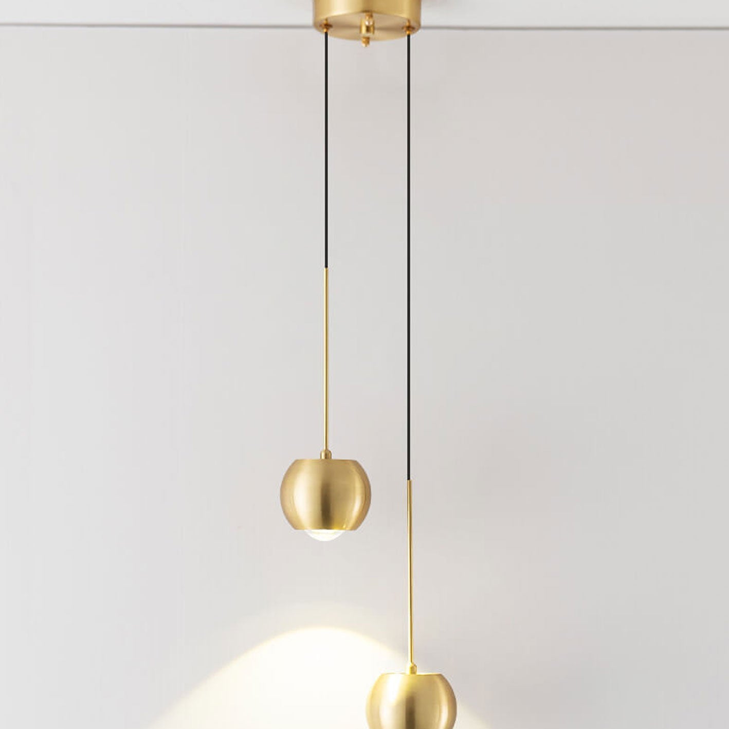 Nordic Light Luxury Full Brass Cylindrical Mini LED Pendant Light