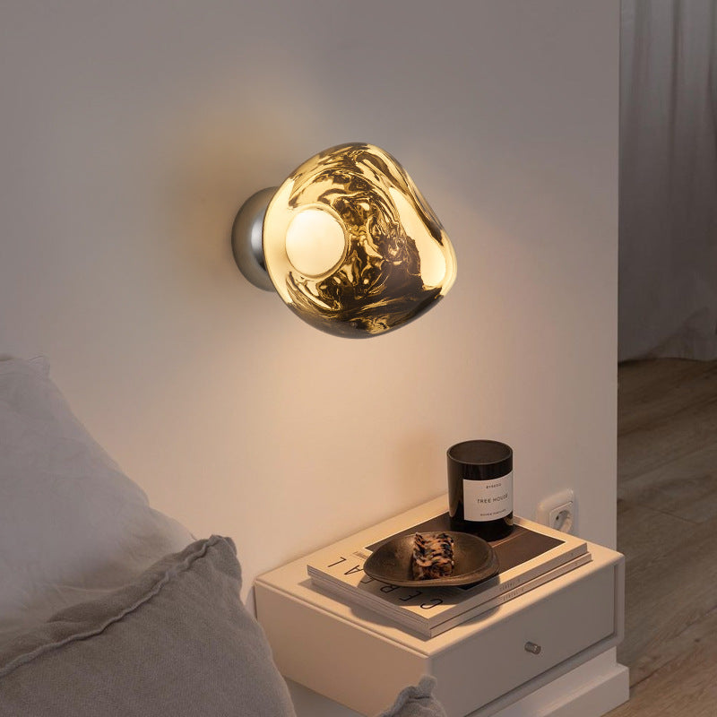 Modern Art Deco Lava Ball Acrylic Hardware LED Wall Sconce Lamp For Living Room