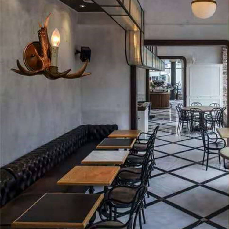 مصباح حائط بتصميم رأس غزال ريترو من الراتينج الحديث مزود بمصباح واحد