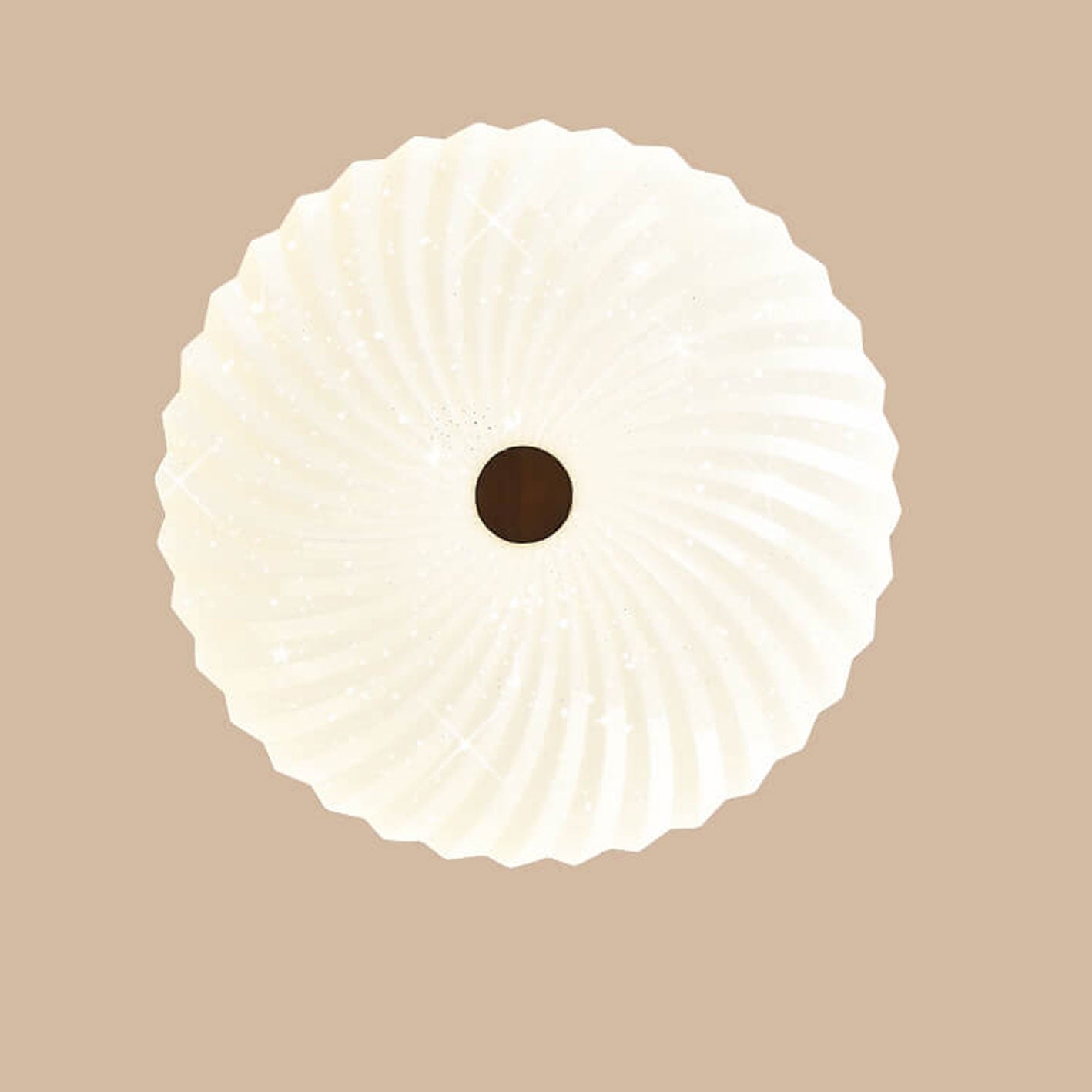 Chinese Log Simple Round LED Flush Mount Light