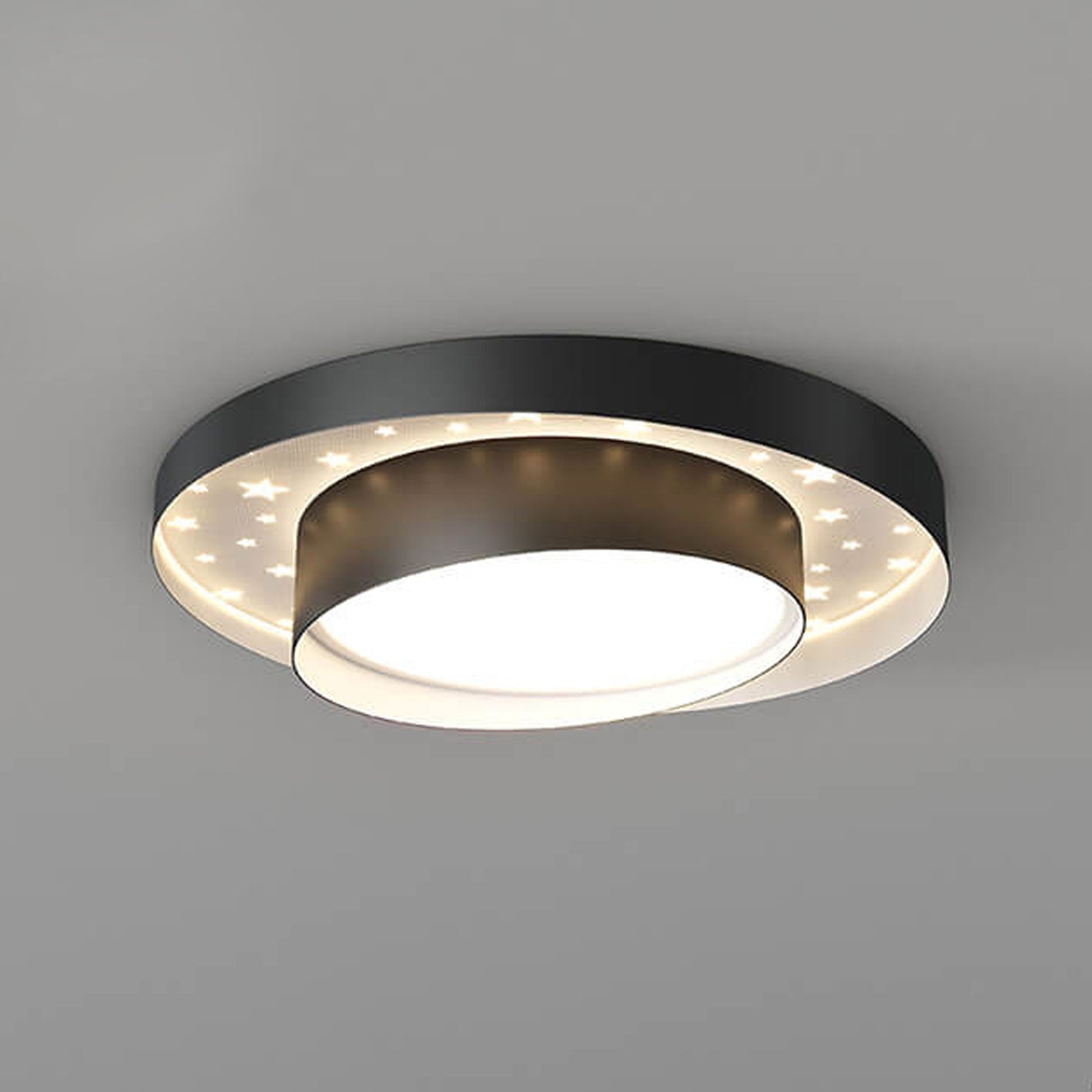 Nordic Minimalist Round Star Effect LED Flush Mount Ceiling Light