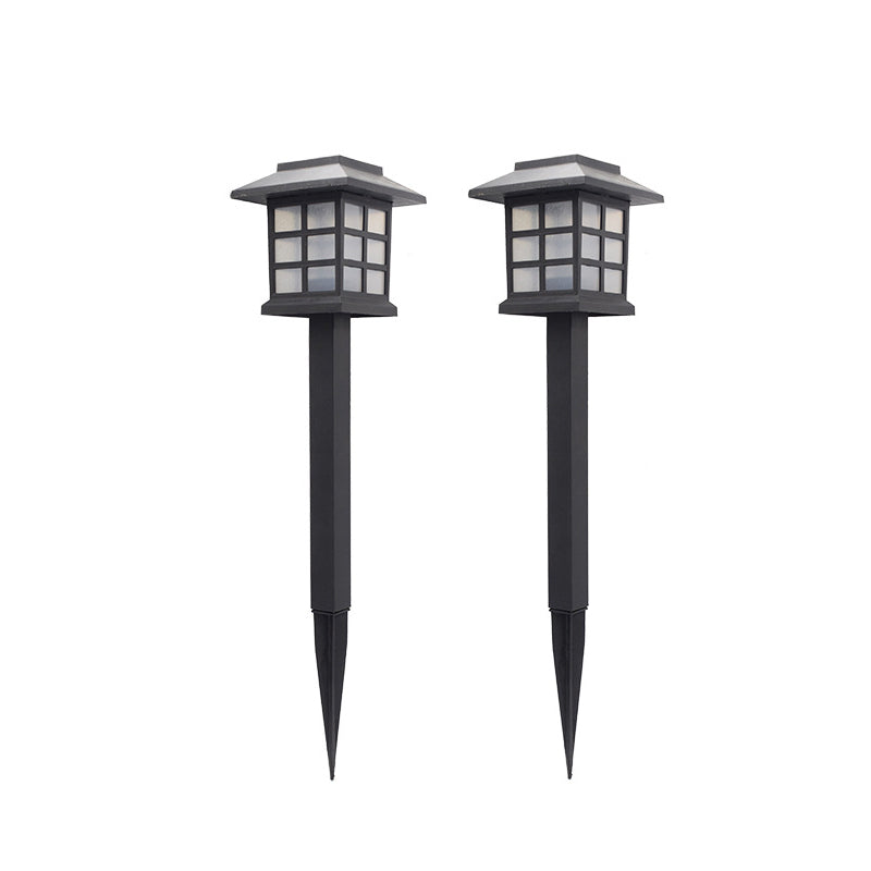 Solar Square Lantern LED Outdoor Waterproof Garden Ground Plug Light