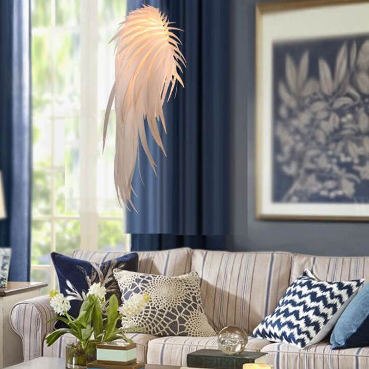 Modern PVC Angel Wings Feather LED Pendant Light