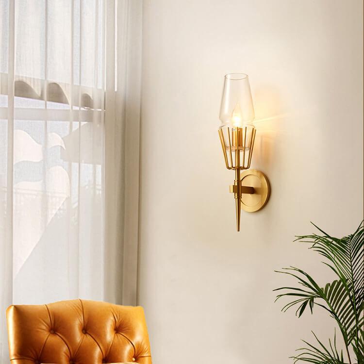 Modern Creative Torch Shaped Metal 1-Light Wall Sconce Lamp