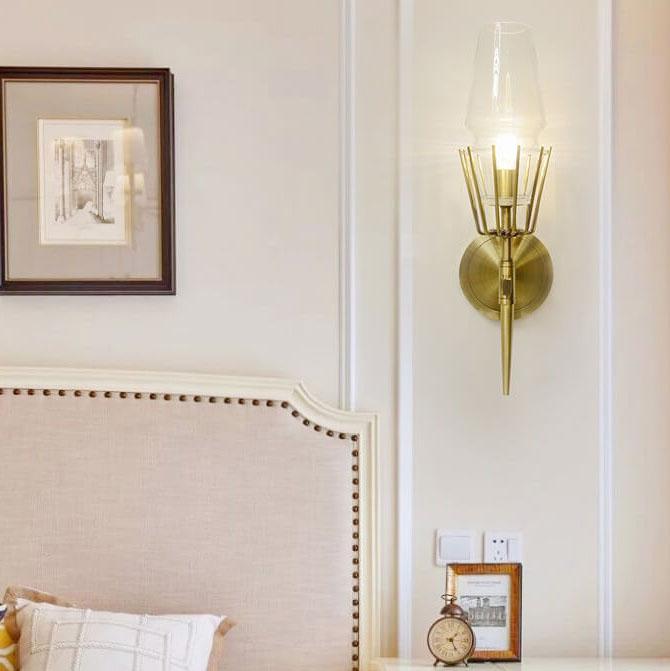 Modern Creative Torch Shaped Metal 1-Light Wall Sconce Lamp