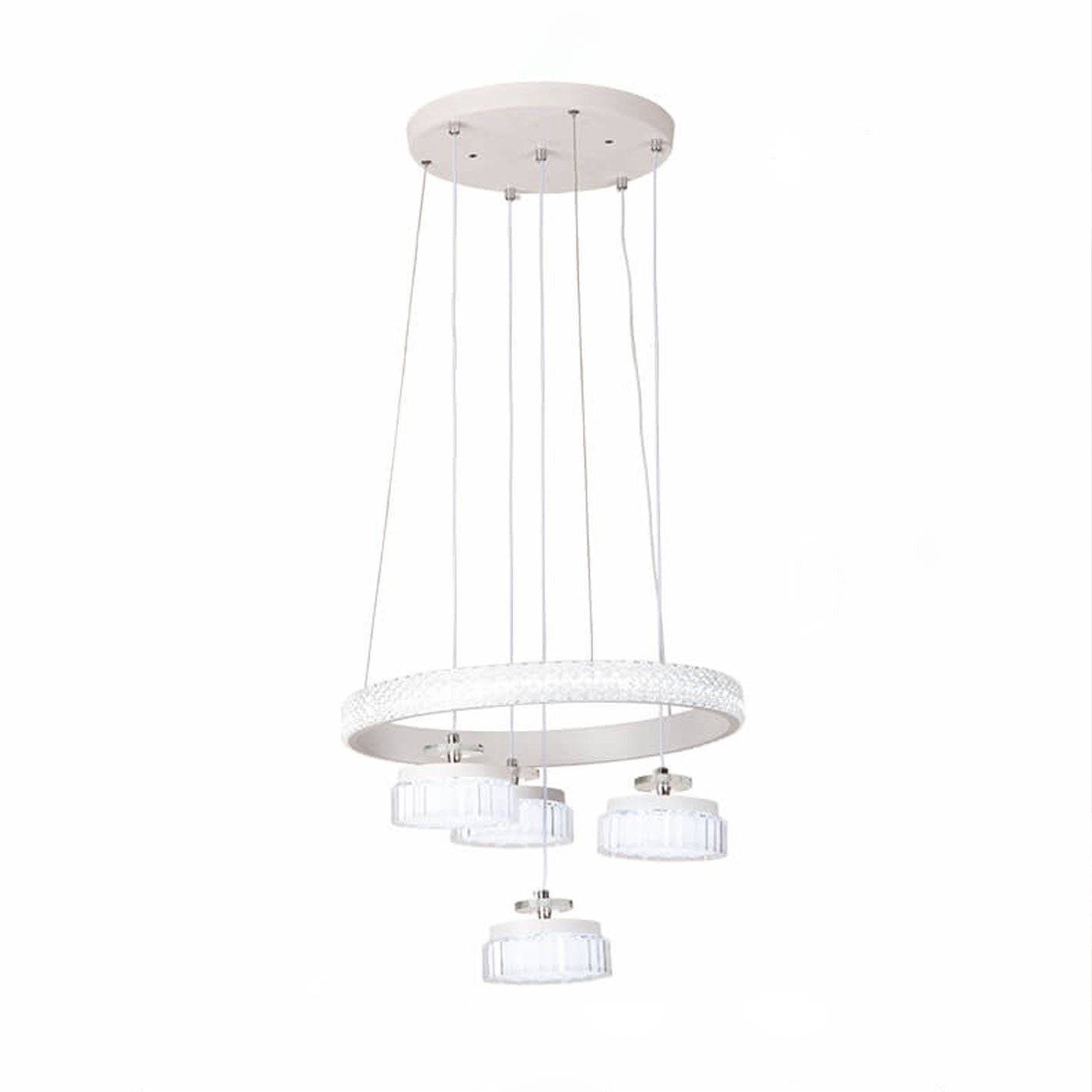 Modern Minimalist Wrought Iron Aluminum LED Chandelier