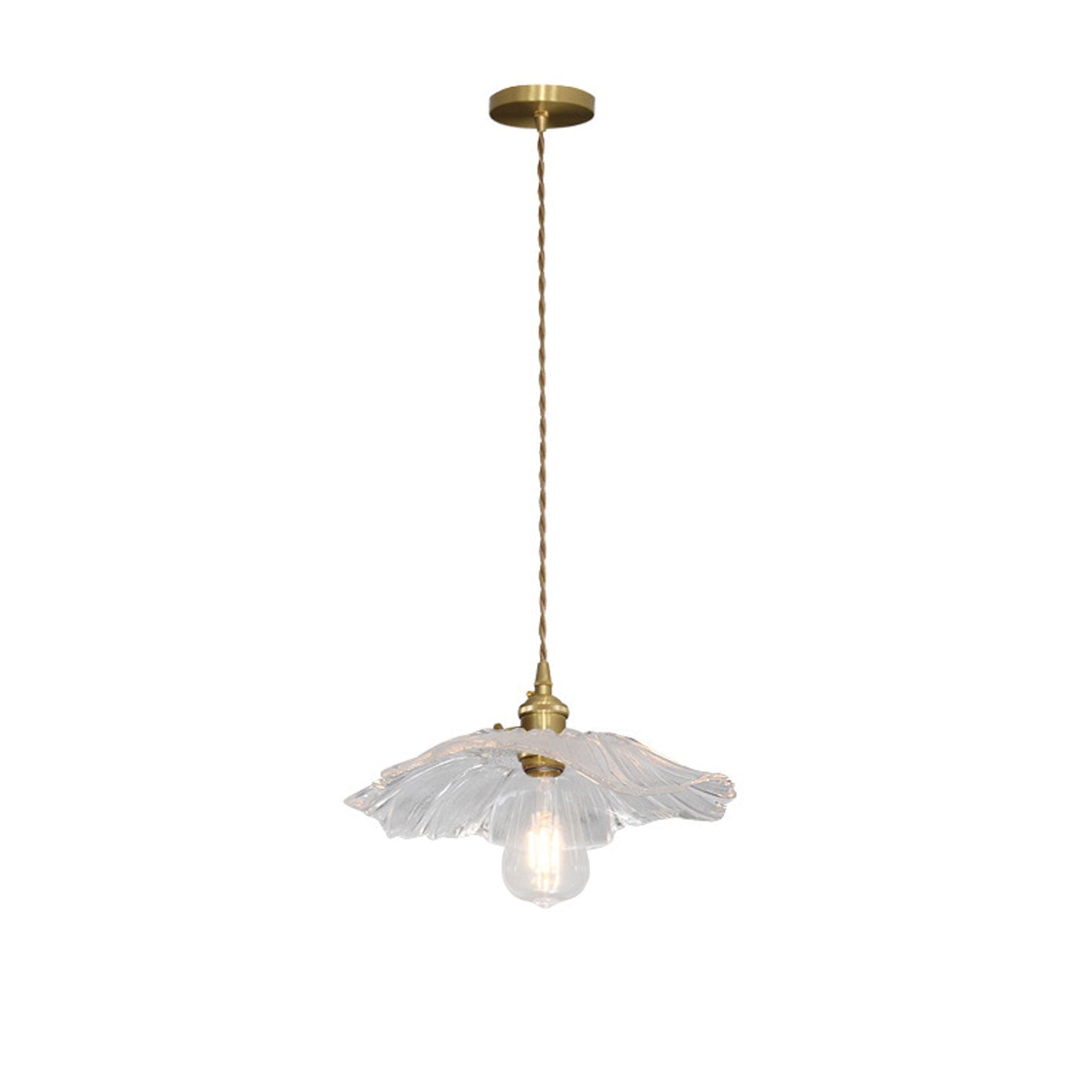 Nordic Light Luxury Brass Glass 1/3-Light Pendant Light