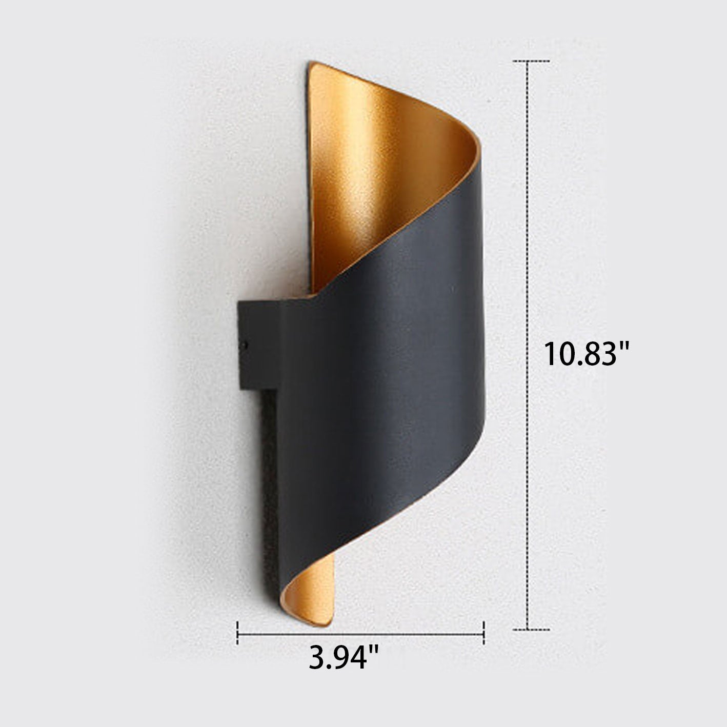 Modern Outdoor Aluminum Bending Column LED Waterproof Wall Sconce Lamp