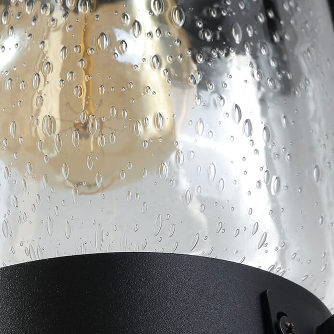 Vintage Industrial Bubble Glass 1-Light Outdoor Waterproof Patio Wall Sconce Lamp