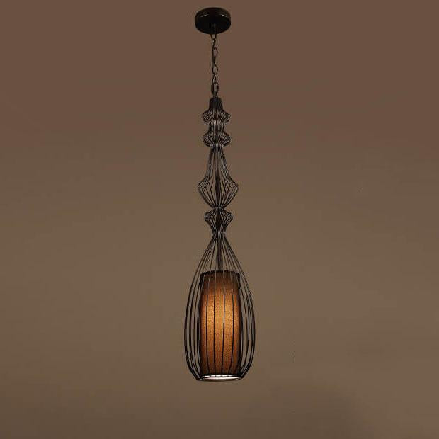 Industrial Retro Metal Birdcage 1-Light Lantern Pendant Light
