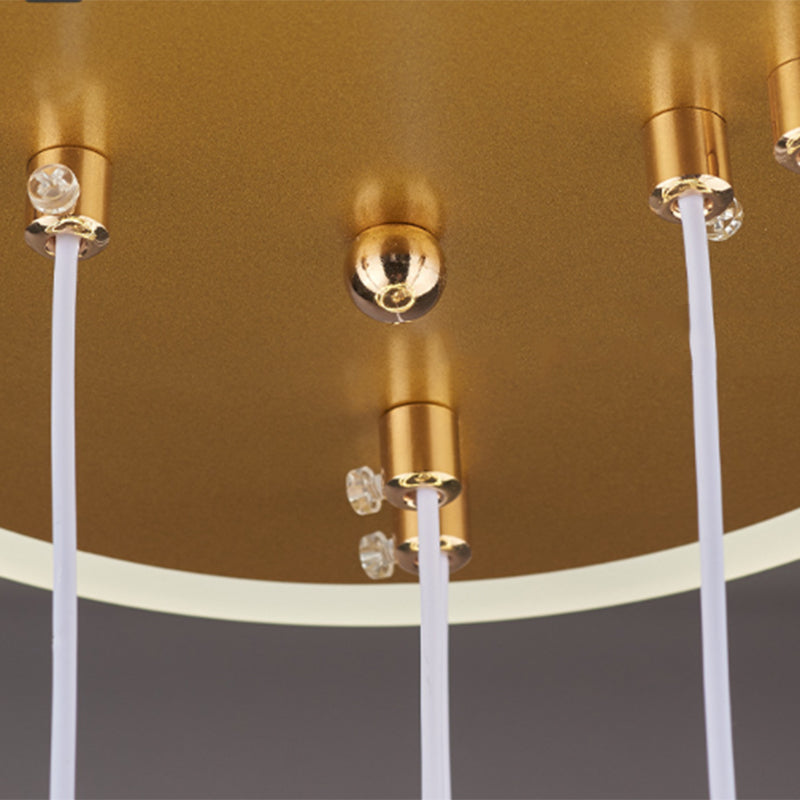 Contemporary Luxury Ball-Shaped Iron Aluminum Silicone Crystal LED Chandeliers For Living Room