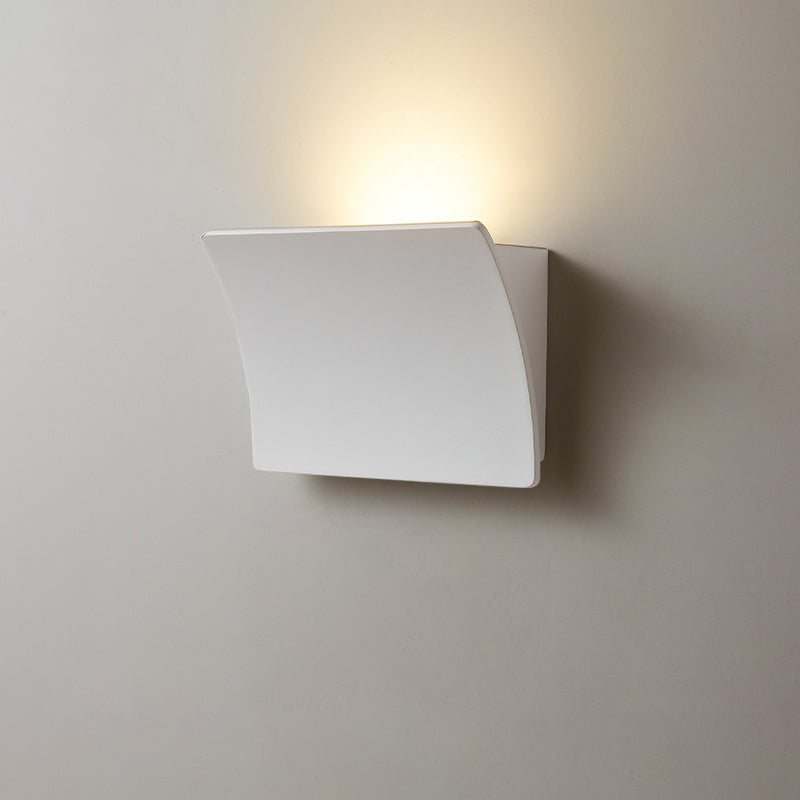 Modern Minimalist Aluminum Acrylic Square LED Wall Sconce Lamp For Bedroom