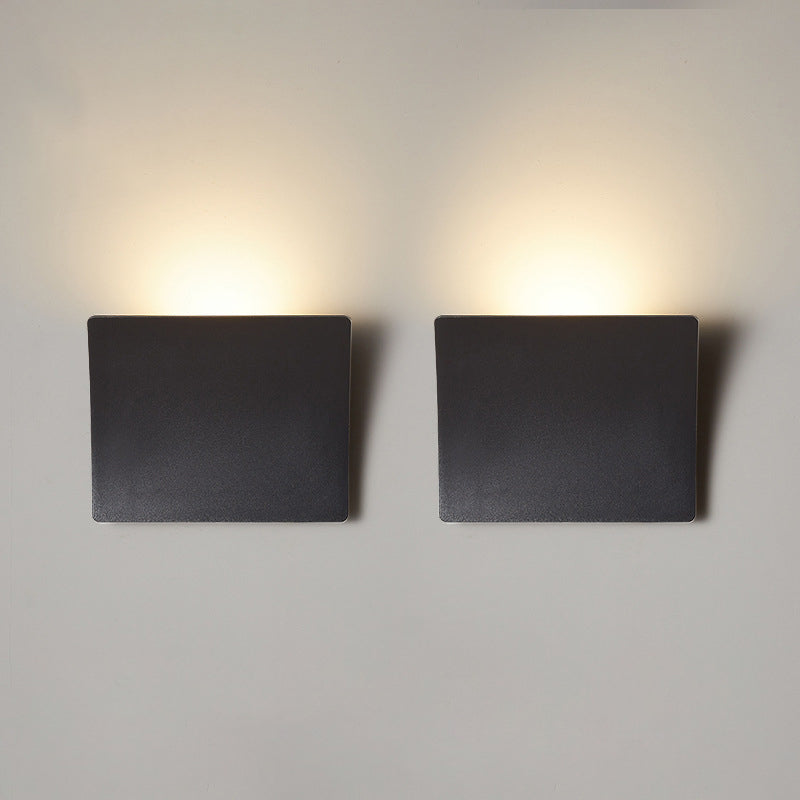 Modern Minimalist Aluminum Acrylic Square LED Wall Sconce Lamp For Bedroom