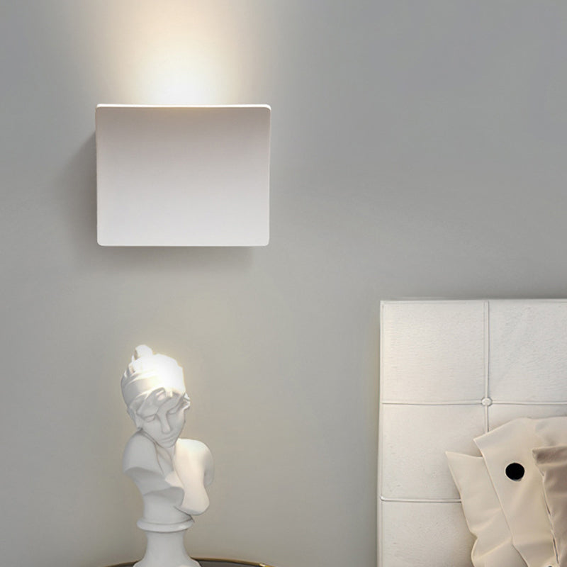 Modern Minimalist Aluminum Acrylic Square LED Wall Sconce Lamp For Bedroom