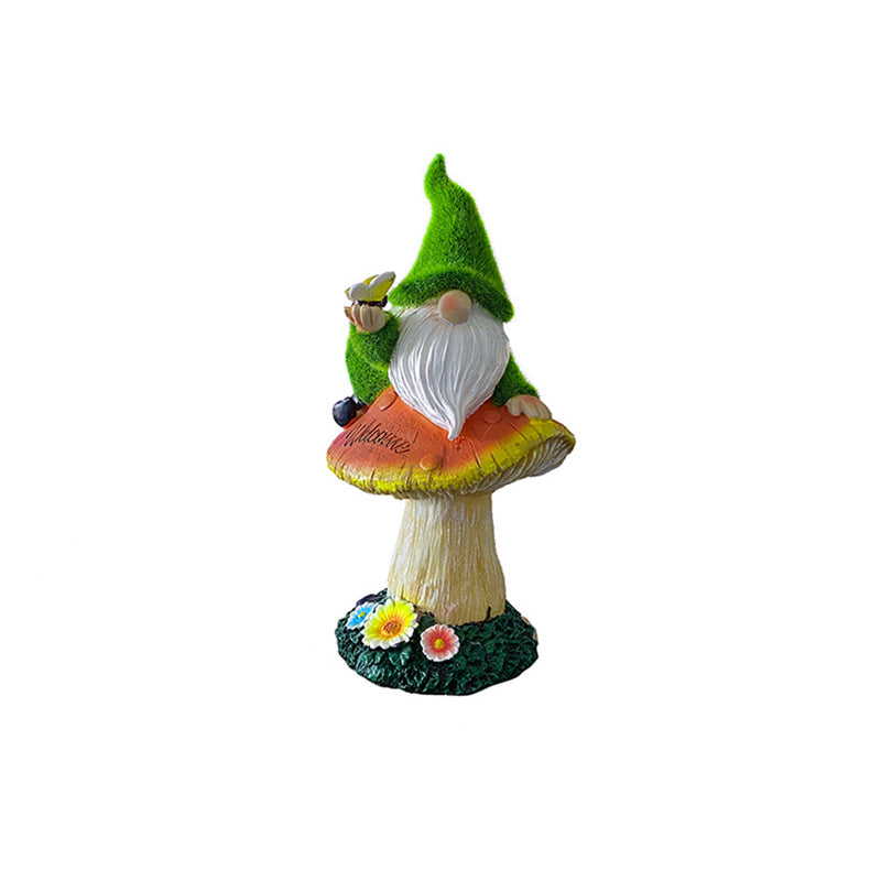 Modern Art Deco Waterproof Solar Gnome Resin LED Outdoor Light Landscape Lighting For Garden