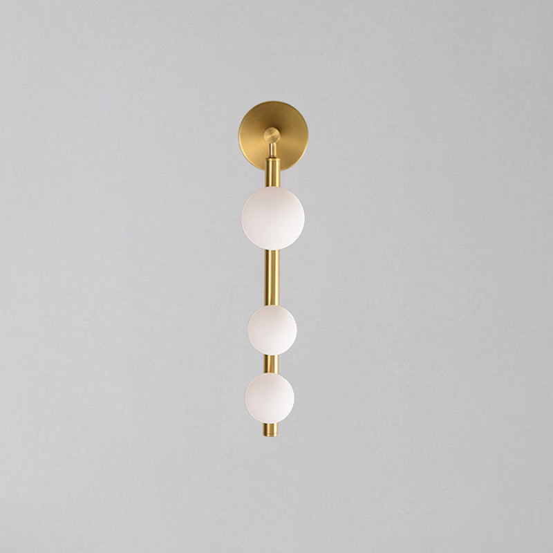 Modern Simplicity Linear Metal Iron Glass 3-Light Wall Sconce Lamp For Bedroom