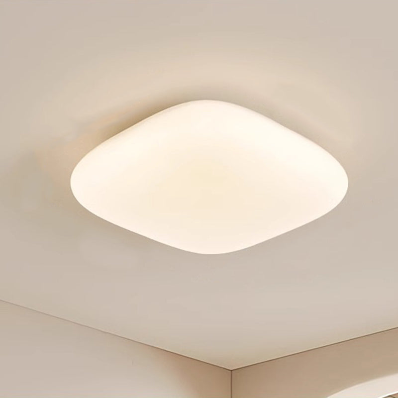 Modern Minimalist Square Iron PE LED Flush Mount Ceiling Light For Bedroom