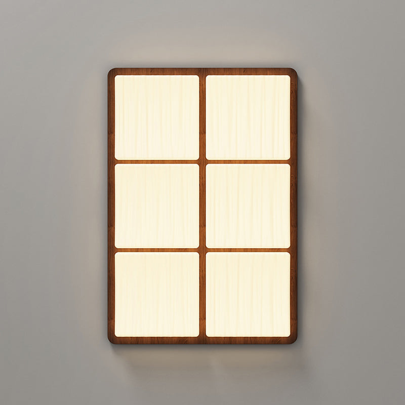 Modern Minimalist Square Wave Pattern Iron Acrylic LED Flush Mount Ceiling Light For Bedroom