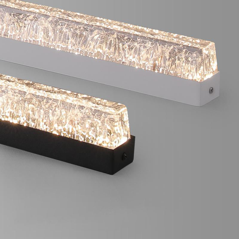 Traditional Luxury Long Ice Road Iron Acrylic LED Flush Mount Ceiling Light For Bedroom