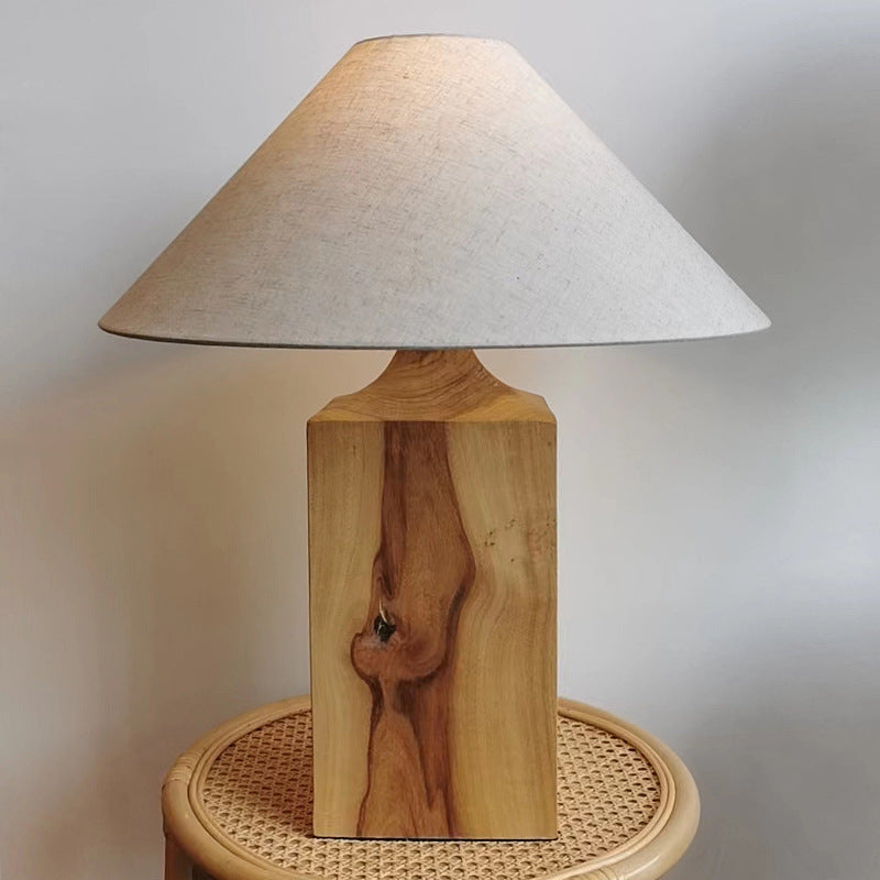Modern Simplicity Umbrella Shape Fabric Wood 1 - Light Table Lamp For Living Room