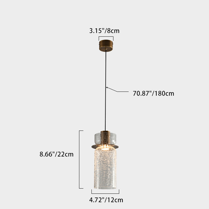 ダイニングルームに最適な、現代的なレトロなガラスと鉄製のLEDペンダントライト