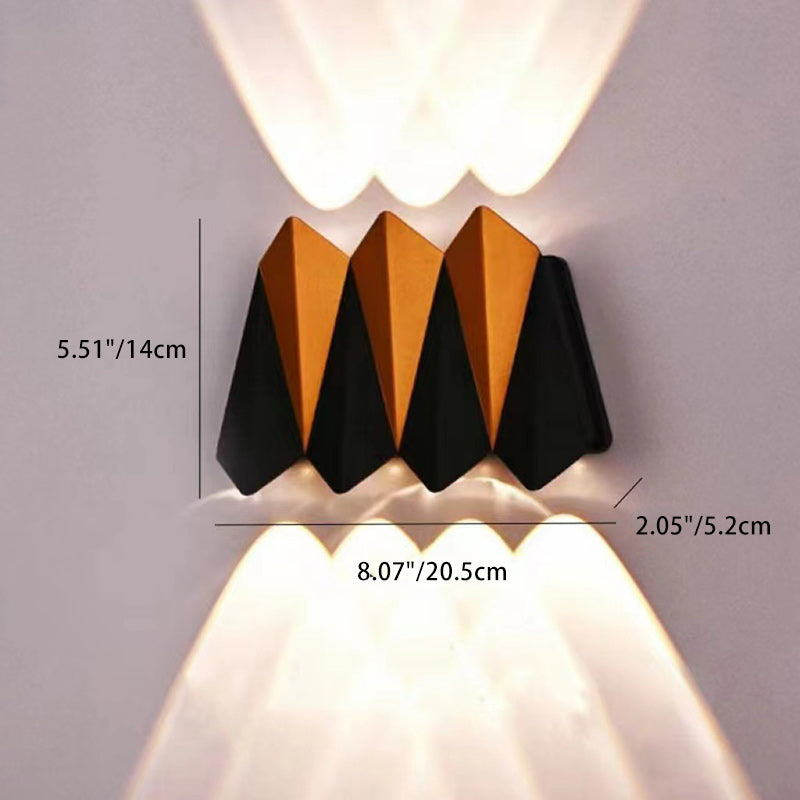 Modern Simplicity Polygon Aluminum Waterproof LED Wall Sconce Lamp For Outdoor Patios