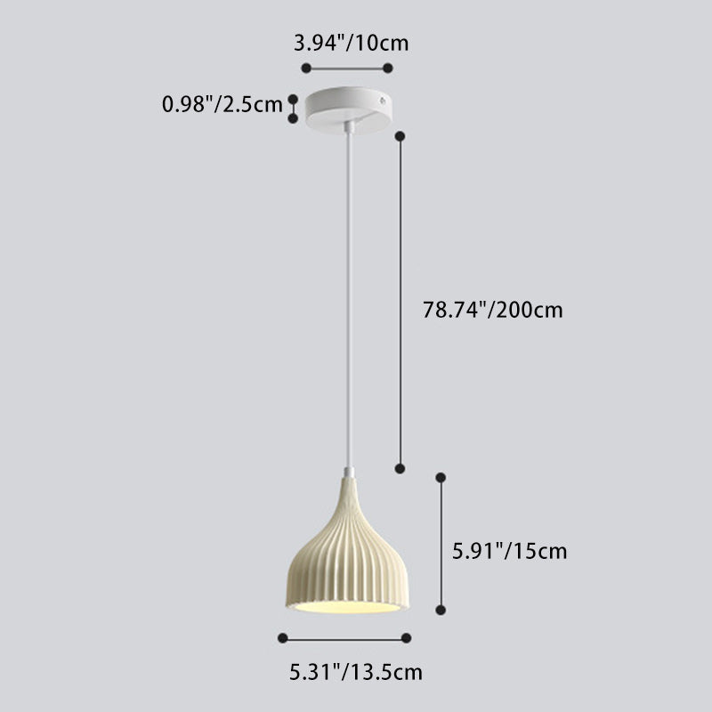 Modern Minimalist Dome Iron Resin 1 - Light Pendant Light For Dining Room