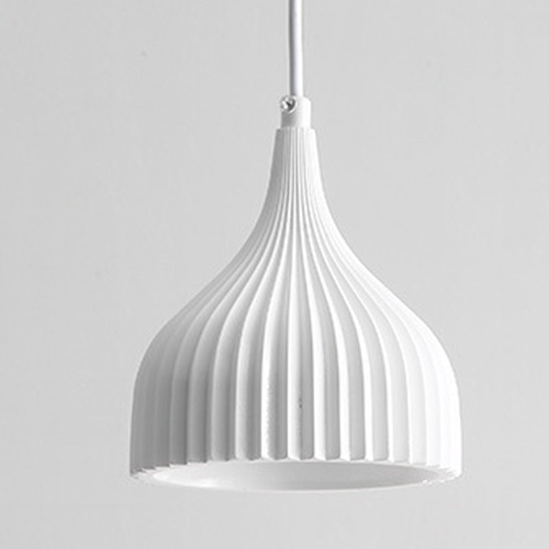 Modern Minimalist Dome Iron Resin 1 - Light Pendant Light For Dining Room