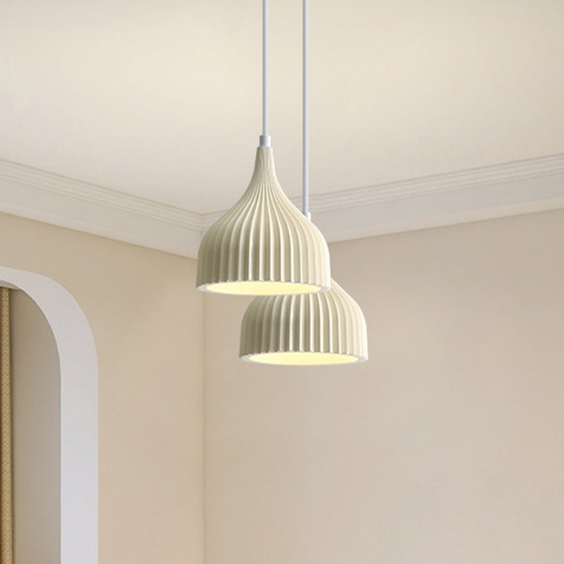 Modern Minimalist Dome Iron Resin 1 - Light Pendant Light For Dining Room