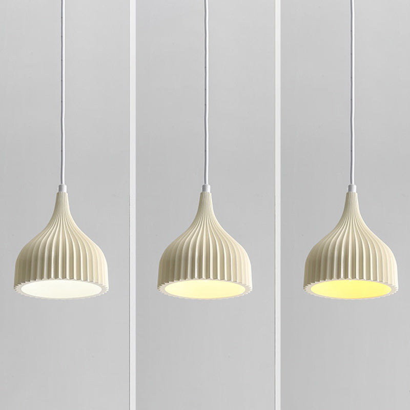 Modern Minimalist Dome Iron Resin 1 - Light Pendant Light For Dining Room