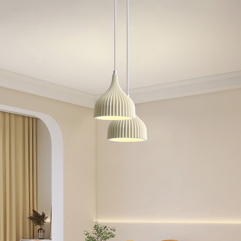 Modern Minimalist Dome Iron Resin 1 - Light Pendant Light For Dining Room