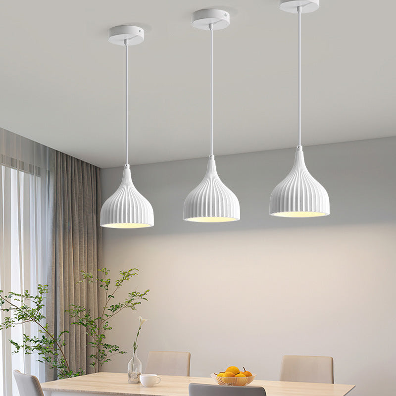 Modern Minimalist Dome Iron Resin 1 - Light Pendant Light For Dining Room