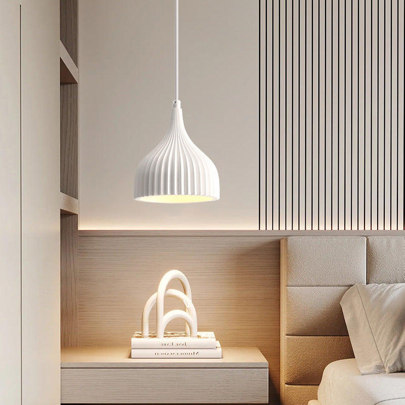Modern Minimalist Dome Iron Resin 1 - Light Pendant Light For Dining Room