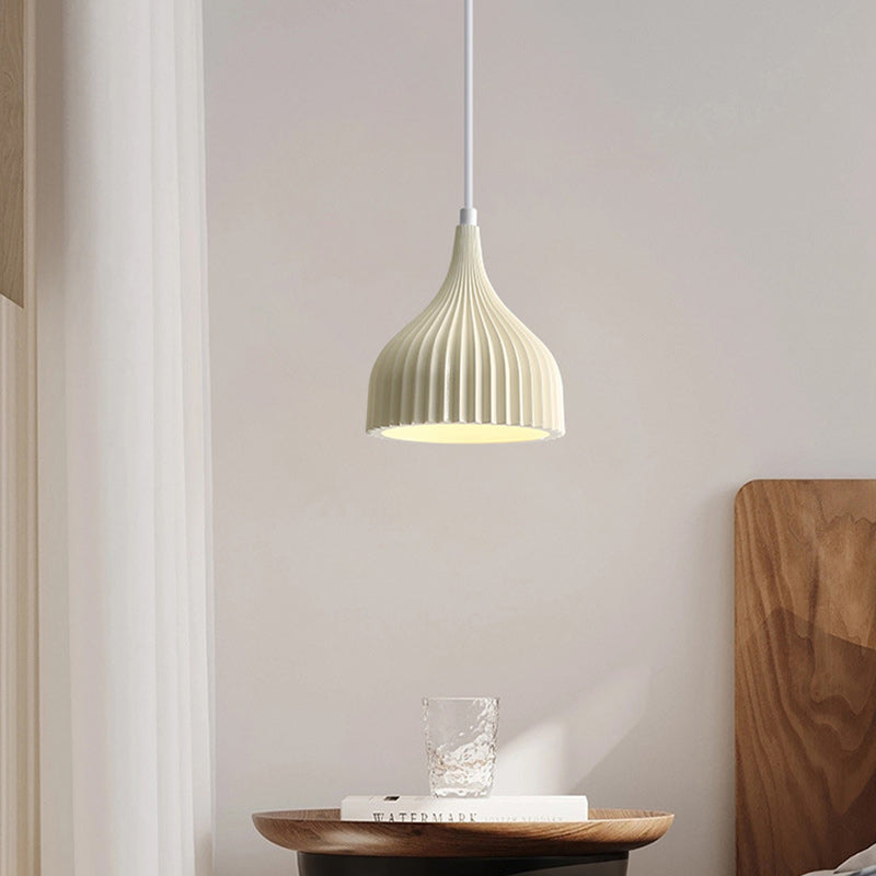 Modern Minimalist Dome Iron Resin 1 - Light Pendant Light For Dining Room