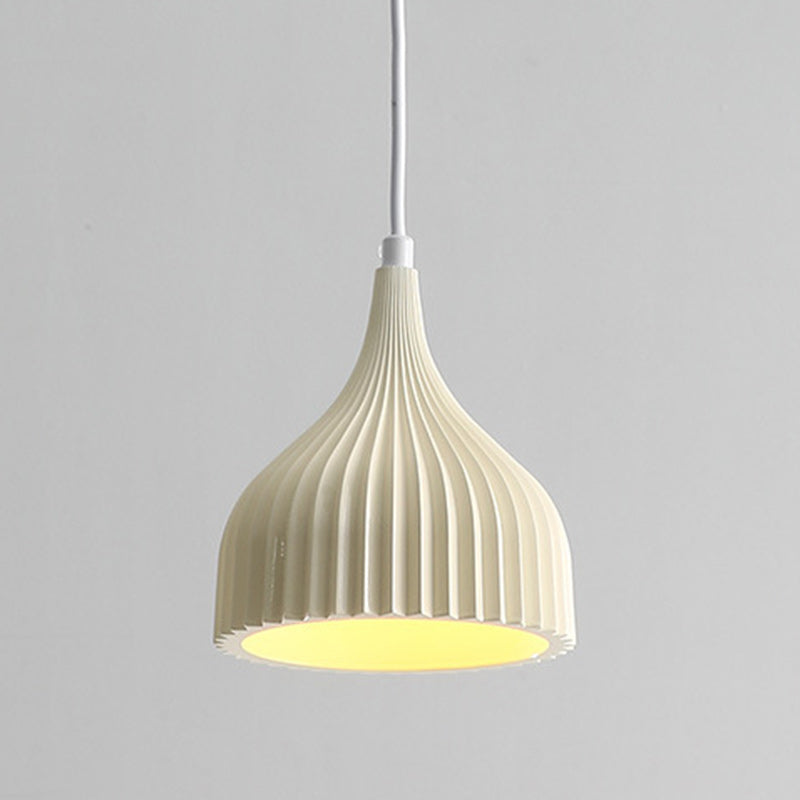 Modern Minimalist Dome Iron Resin 1 - Light Pendant Light For Dining Room