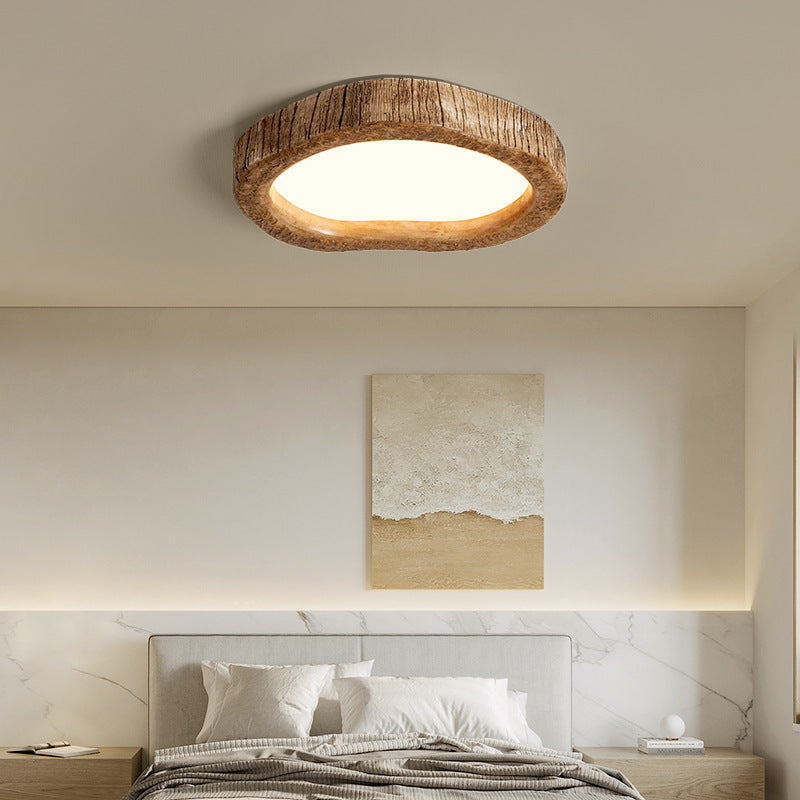 Contemporary Nordic Heart Shape Resin Glass LED Flush Mount Ceiling Light For Bedroom