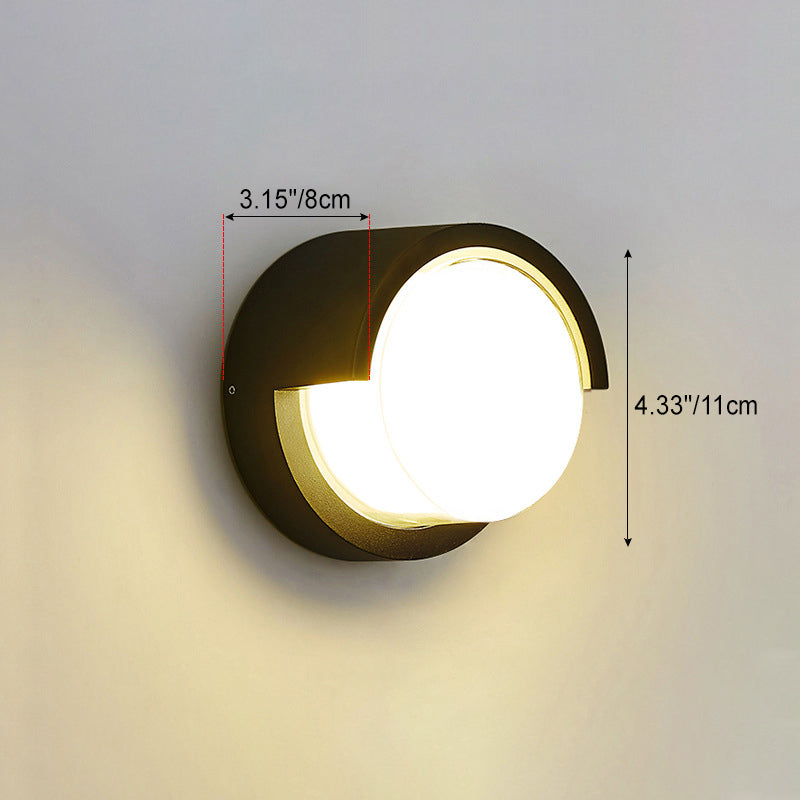 Modern Simplicity Round Square Waterproof Acrylic Aluminum LED Wall Sconce Lamp For Outdoor Patio