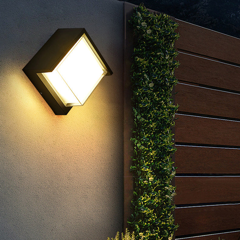 Modern Simplicity Round Square Waterproof Acrylic Aluminum LED Wall Sconce Lamp For Outdoor Patio
