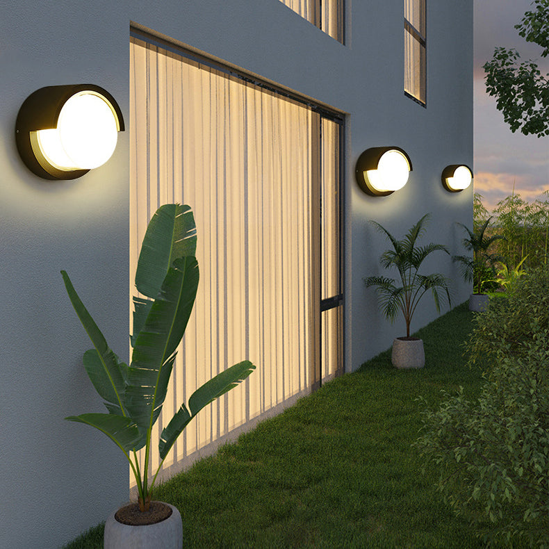 Modern Simplicity Round Square Waterproof Acrylic Aluminum LED Wall Sconce Lamp For Outdoor Patio