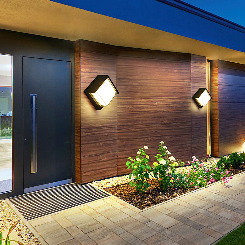Modern Simplicity Round Square Waterproof Acrylic Aluminum LED Wall Sconce Lamp For Outdoor Patio