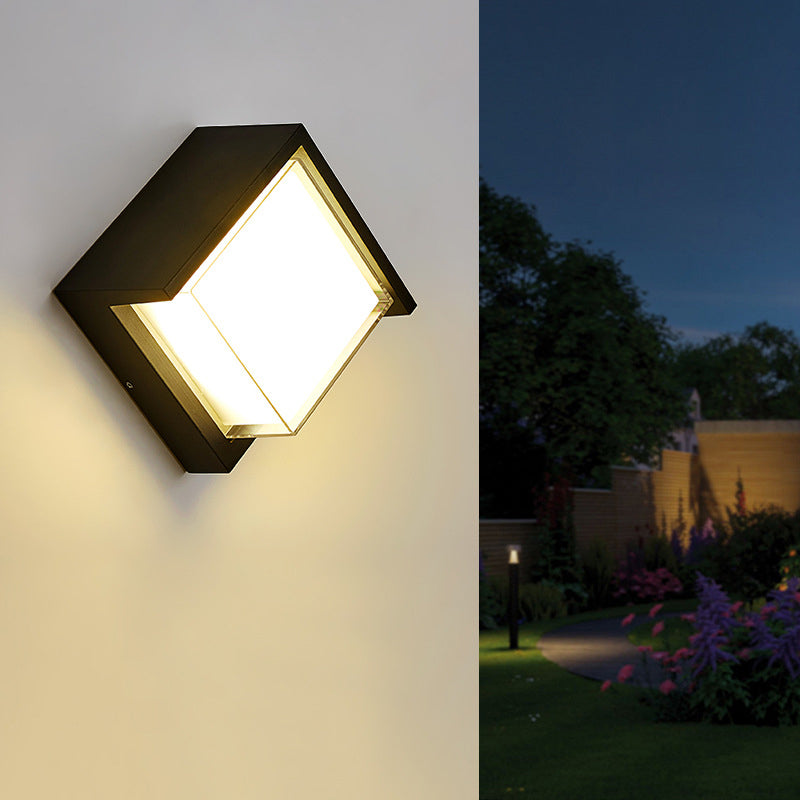 Modern Simplicity Round Square Waterproof Acrylic Aluminum LED Wall Sconce Lamp For Outdoor Patio