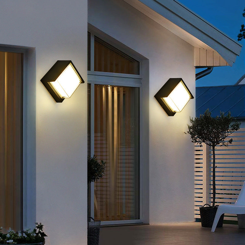 Modern Simplicity Round Square Waterproof Acrylic Aluminum LED Wall Sconce Lamp For Outdoor Patio